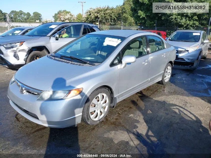 2HGFA16558H318382 2008 Honda Civic Sdn Lx