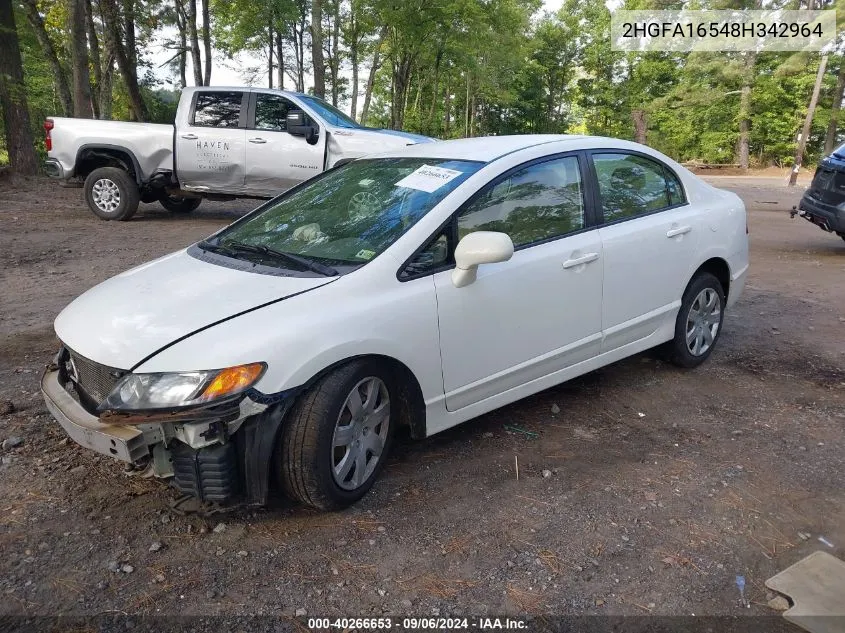 2HGFA16548H342964 2008 Honda Civic Lx