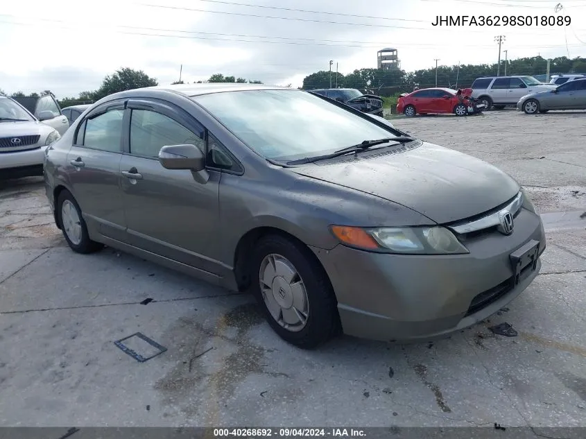 2008 Honda Civic Hybrid VIN: JHMFA36298S018089 Lot: 40268692