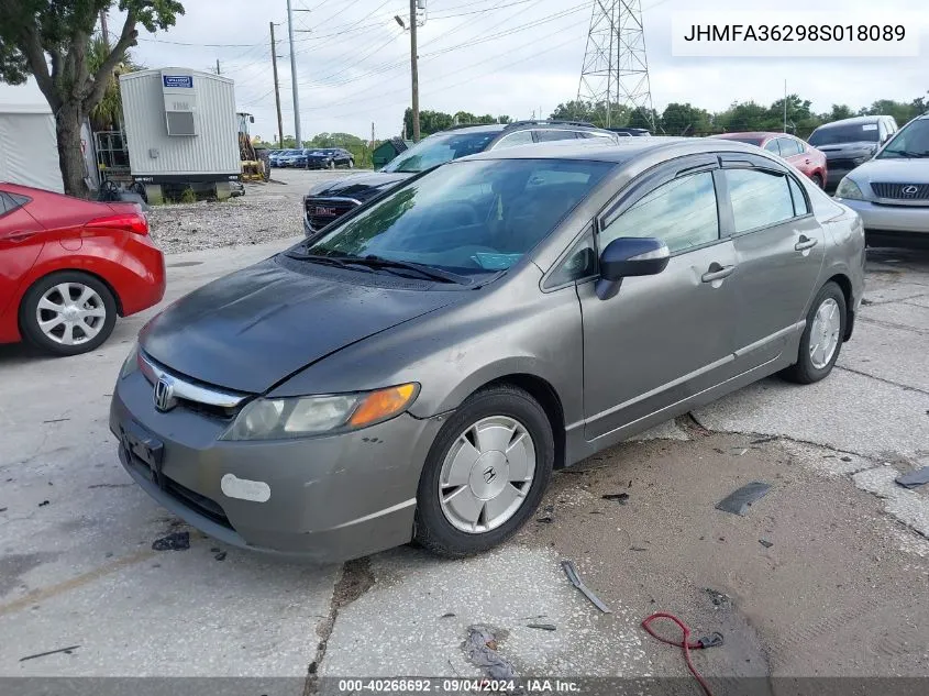 JHMFA36298S018089 2008 Honda Civic Hybrid