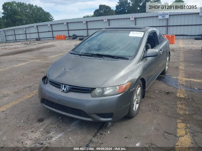 2008 Honda Civic Ex VIN: 2HGFG12818H510395 Lot: 40273364