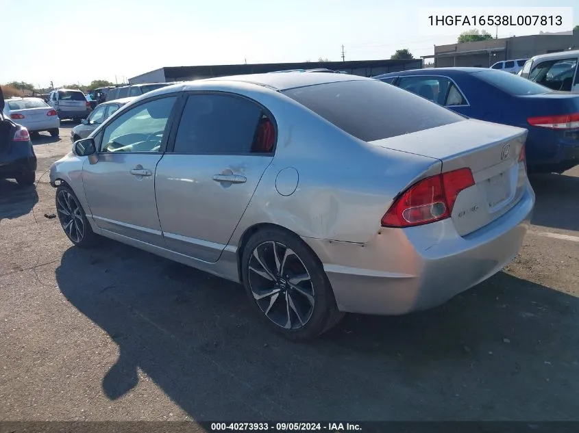 1HGFA16538L007813 2008 Honda Civic Lx