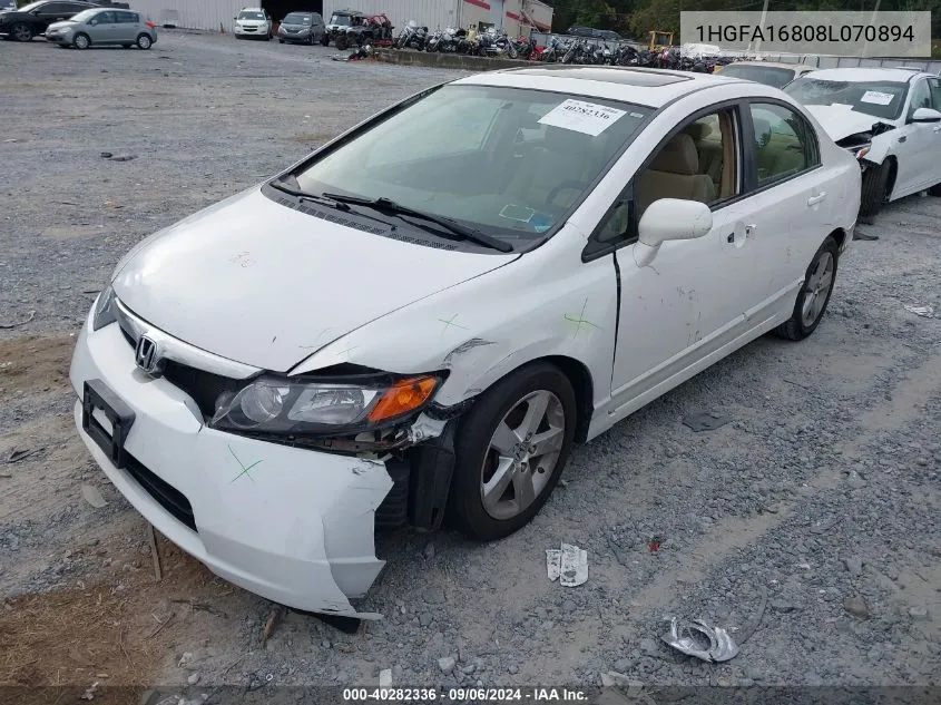 1HGFA16808L070894 2008 Honda Civic Ex