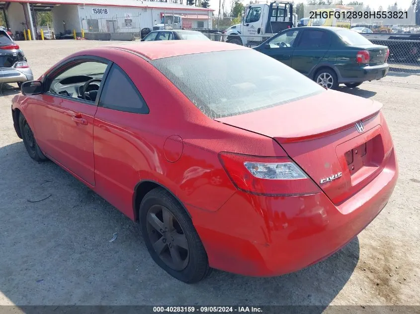 2008 Honda Civic Ex VIN: 2HGFG12898H553821 Lot: 40283159