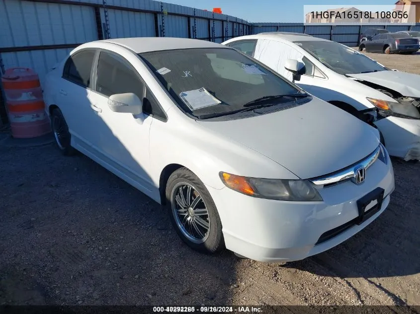 2008 Honda Civic Lx VIN: 1HGFA16518L108056 Lot: 40292265