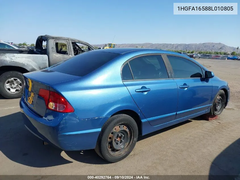 1HGFA16588L010805 2008 Honda Civic Lx