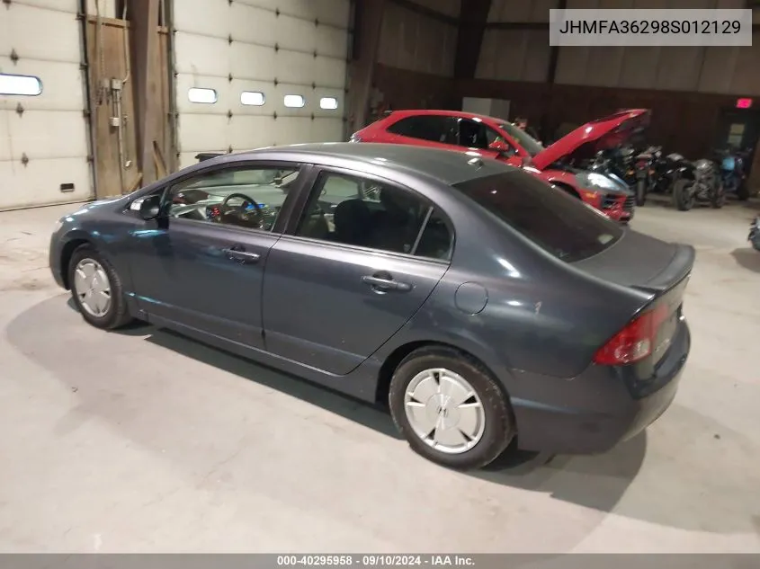 JHMFA36298S012129 2008 Honda Civic Hybrid