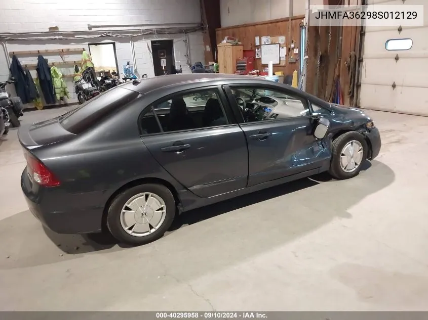 JHMFA36298S012129 2008 Honda Civic Hybrid