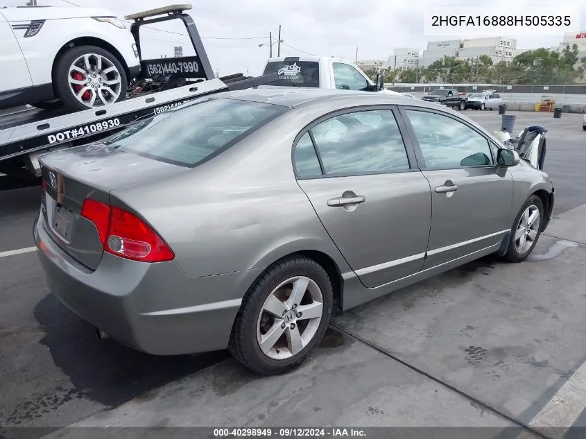 2HGFA16888H505335 2008 Honda Civic Ex