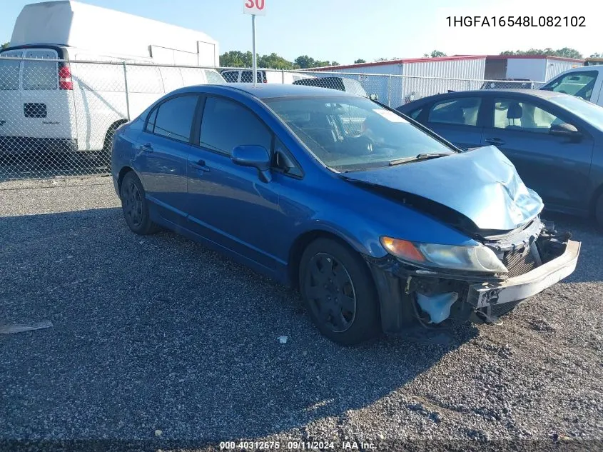 1HGFA16548L082102 2008 Honda Civic Lx