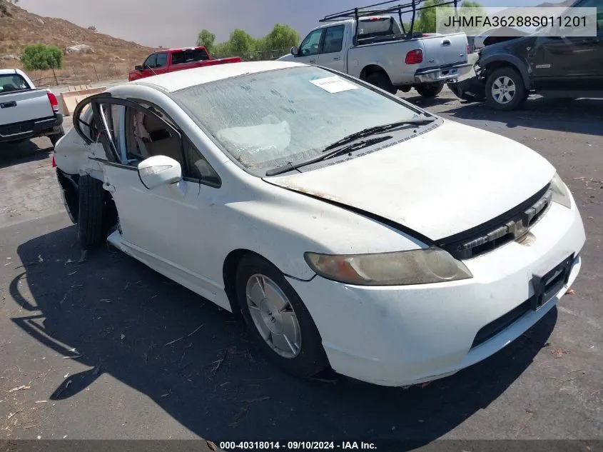 JHMFA36288S011201 2008 Honda Civic Hybrid