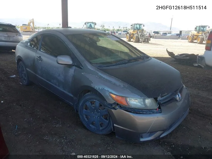 2HGFG12618H511514 2008 Honda Civic Lx