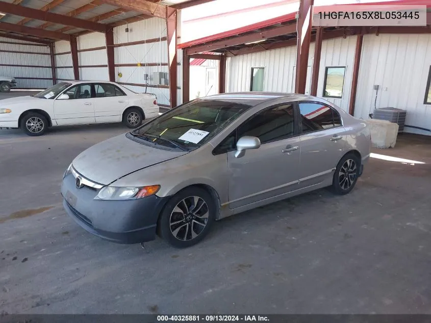 2008 Honda Civic Lx VIN: 1HGFA165X8L053445 Lot: 40325881