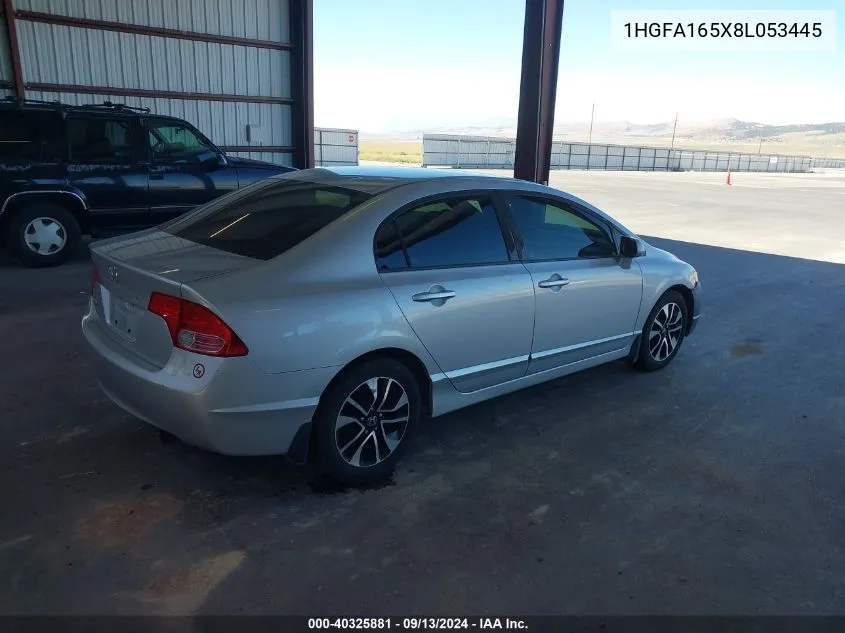 2008 Honda Civic Lx VIN: 1HGFA165X8L053445 Lot: 40325881