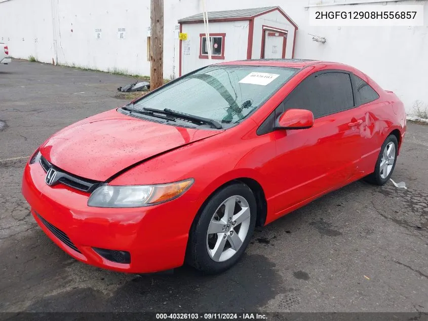 2008 Honda Civic Ex-L VIN: 2HGFG12908H556857 Lot: 40326103