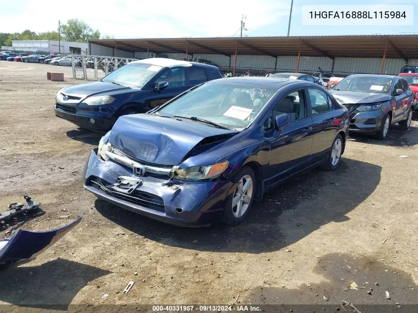 1HGFA16888L115984 2008 Honda Civic Ex