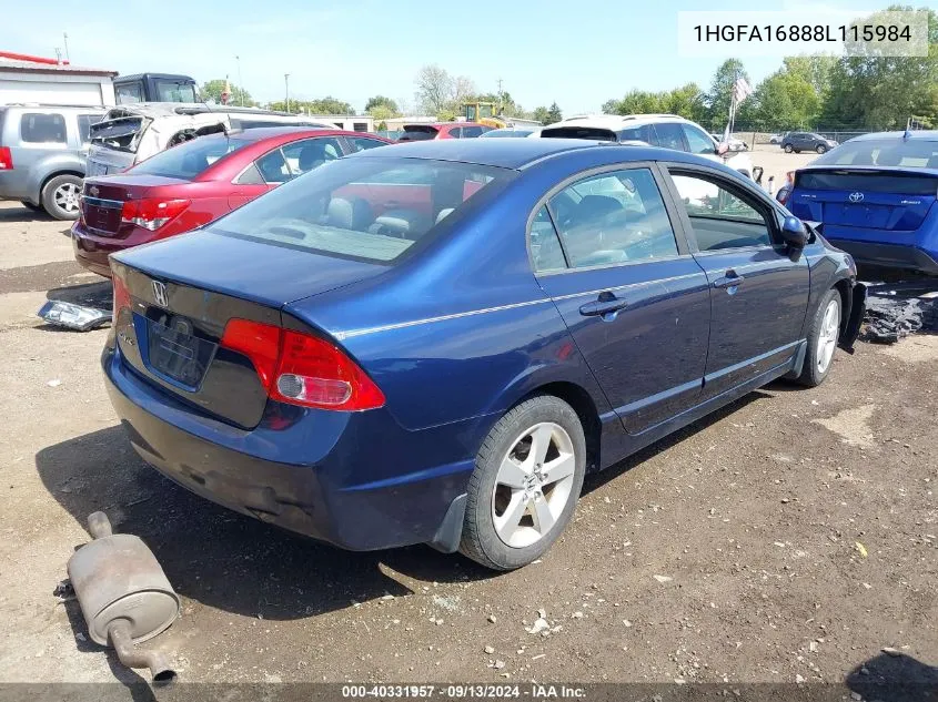 1HGFA16888L115984 2008 Honda Civic Ex