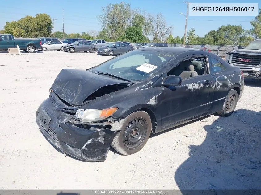 2HGFG12648H506047 2008 Honda Civic Lx