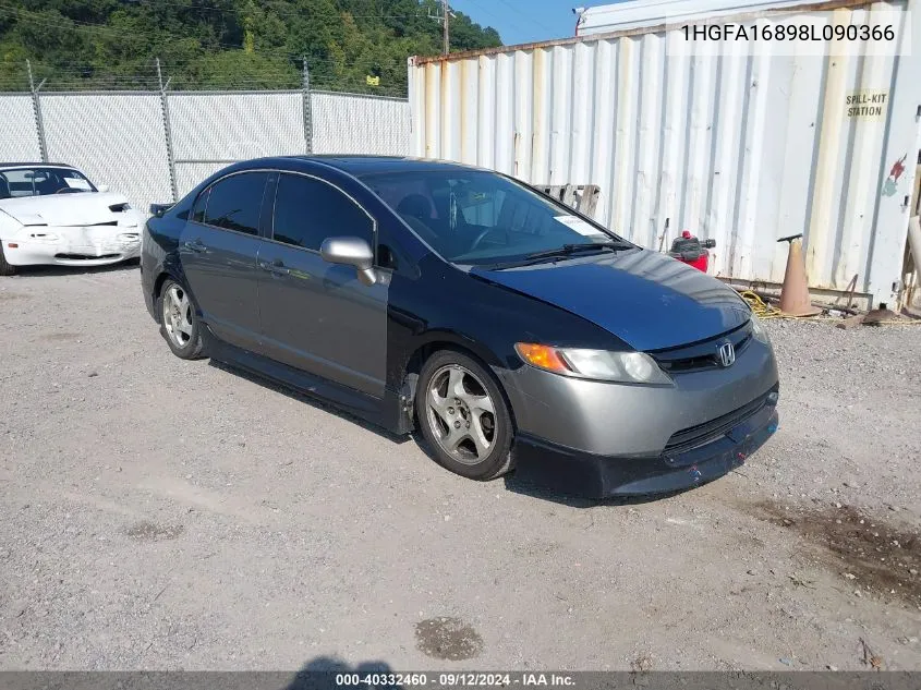 2008 Honda Civic Ex VIN: 1HGFA16898L090366 Lot: 40332460