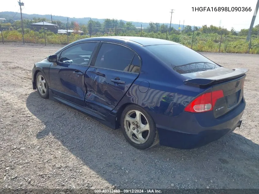 2008 Honda Civic Ex VIN: 1HGFA16898L090366 Lot: 40332460