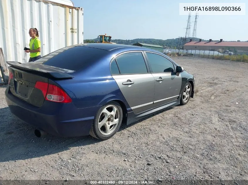 2008 Honda Civic Ex VIN: 1HGFA16898L090366 Lot: 40332460