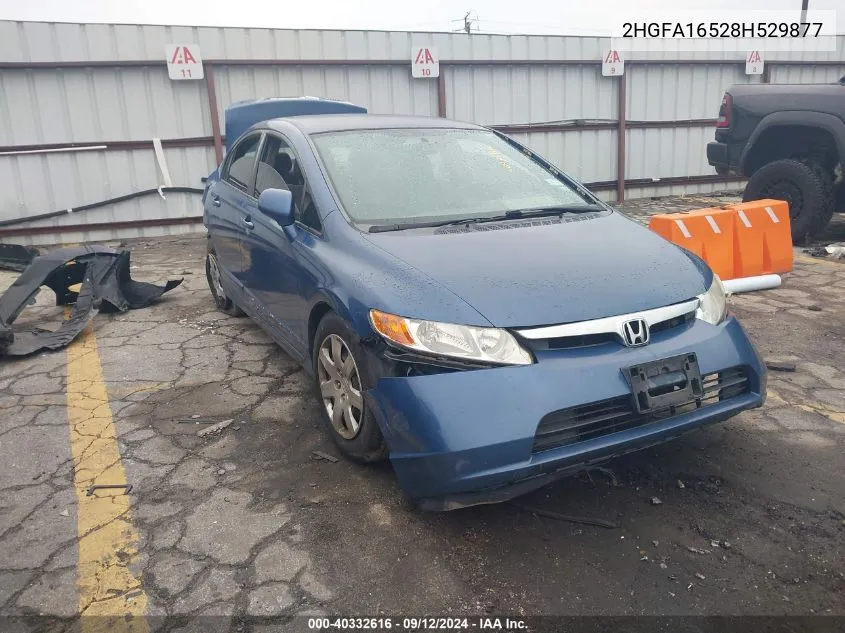 2008 Honda Civic Lx VIN: 2HGFA16528H529877 Lot: 40332616