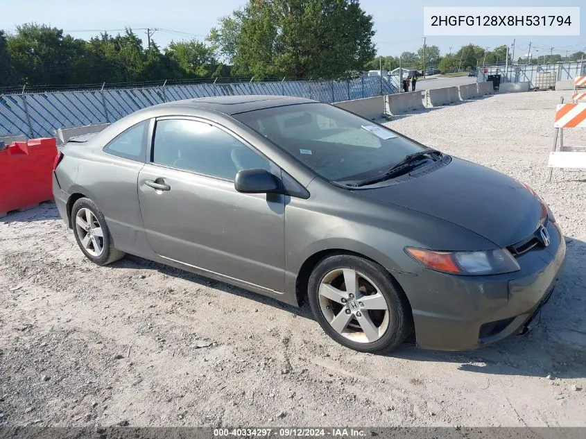 2HGFG128X8H531794 2008 Honda Civic Ex