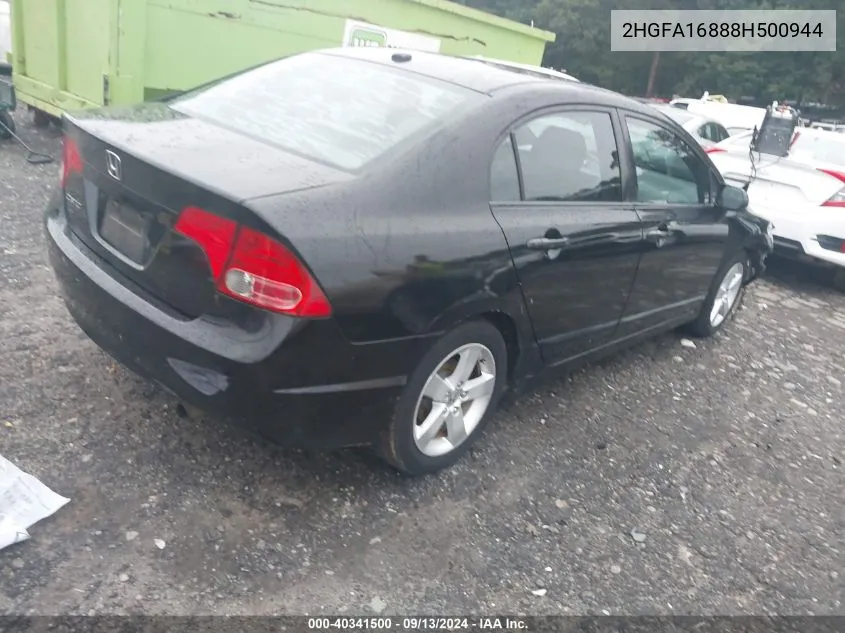 2008 Honda Civic Ex VIN: 2HGFA16888H500944 Lot: 40341500