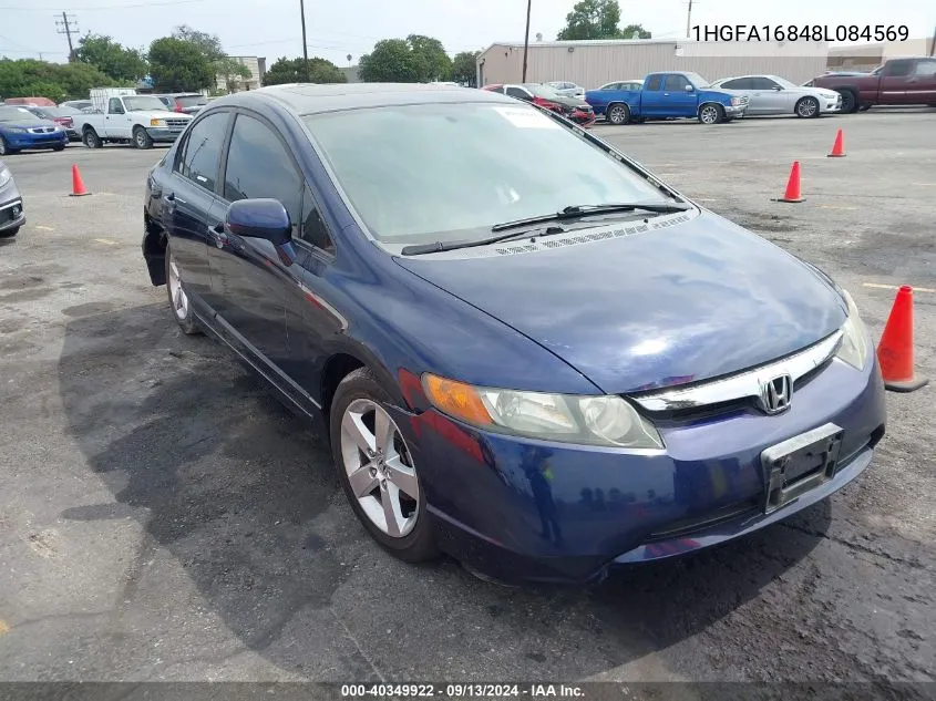 2008 Honda Civic Ex VIN: 1HGFA16848L084569 Lot: 40349922