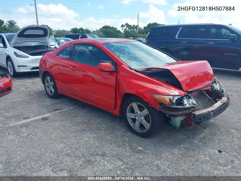 2008 Honda Civic Ex VIN: 2HGFG12818H507884 Lot: 40355593