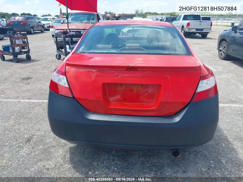 2008 Honda Civic Ex VIN: 2HGFG12818H507884 Lot: 40355593