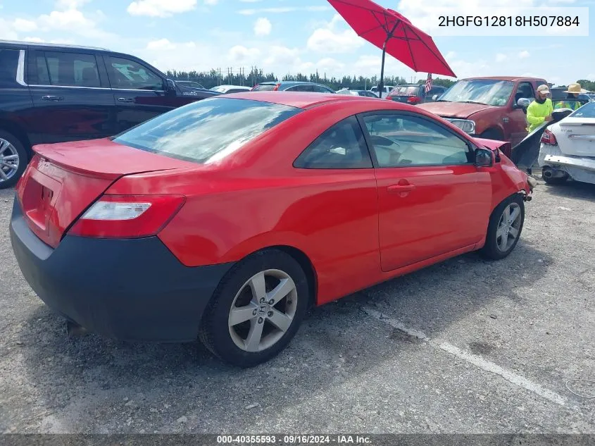 2HGFG12818H507884 2008 Honda Civic Ex