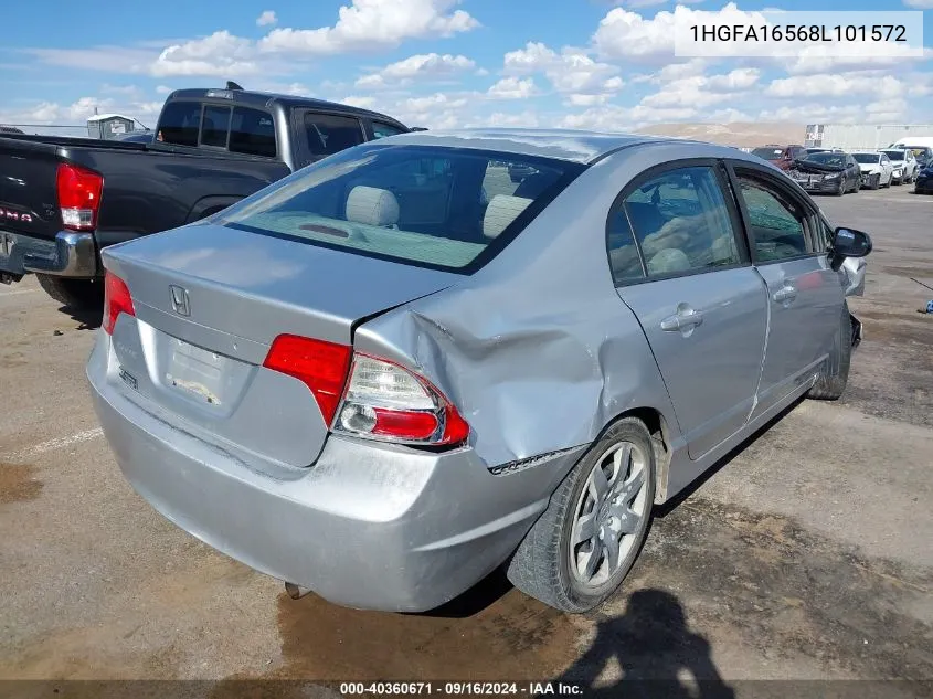 2008 Honda Civic Lx VIN: 1HGFA16568L101572 Lot: 40360671