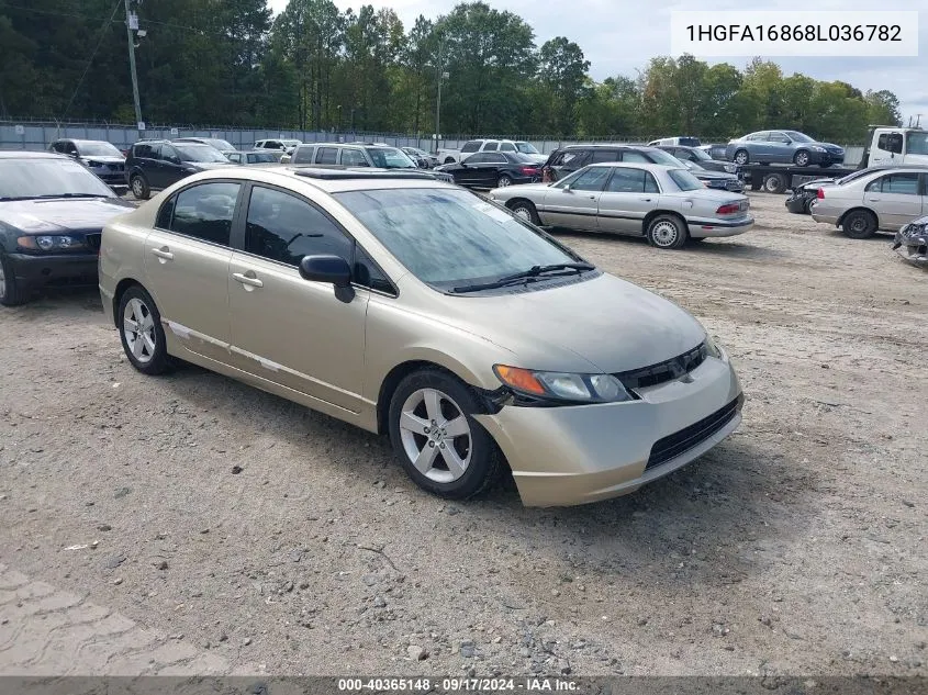 2008 Honda Civic Ex VIN: 1HGFA16868L036782 Lot: 40365148