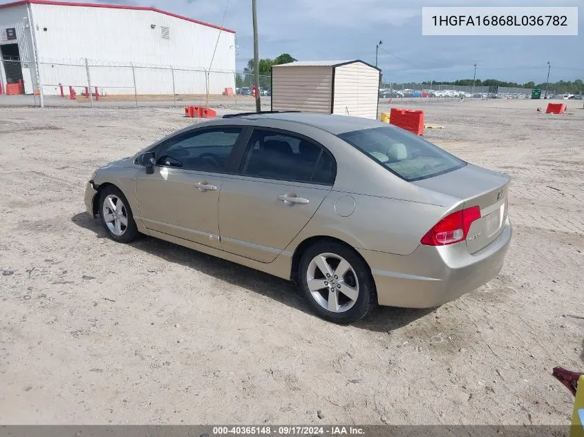 2008 Honda Civic Ex VIN: 1HGFA16868L036782 Lot: 40365148