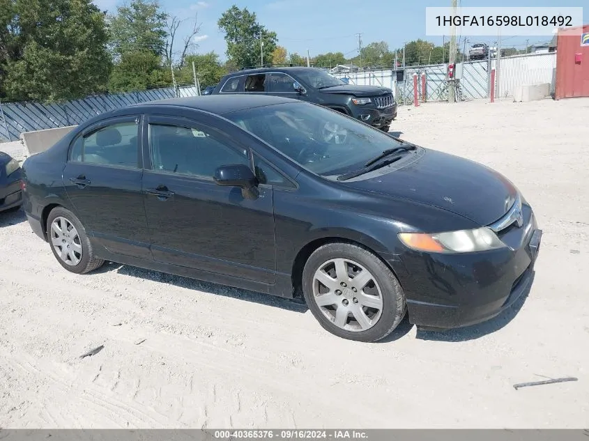 1HGFA16598L018492 2008 Honda Civic Lx