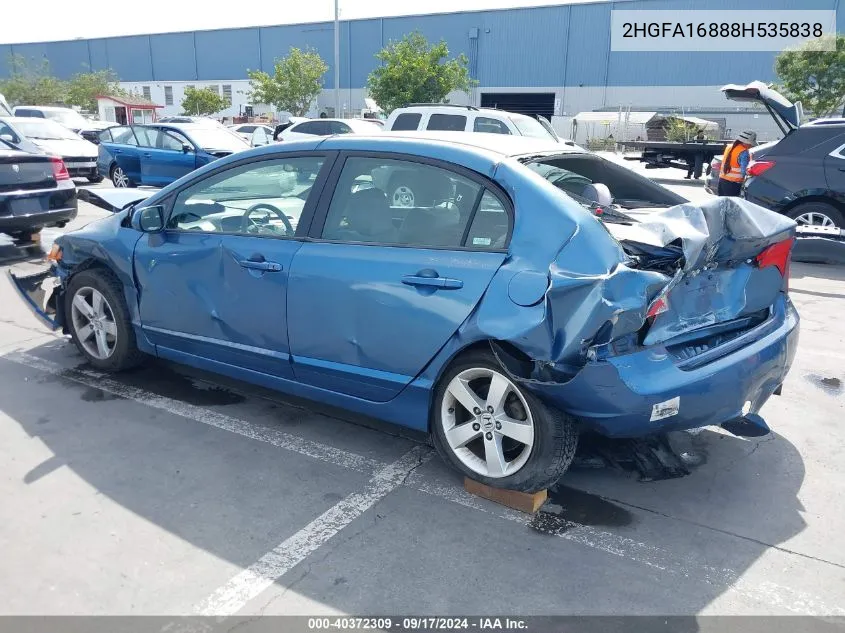 2HGFA16888H535838 2008 Honda Civic Ex