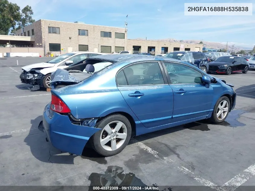 2HGFA16888H535838 2008 Honda Civic Ex