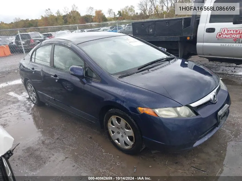 2008 Honda Civic Lx VIN: 1HGFA16568L086698 Lot: 40562659