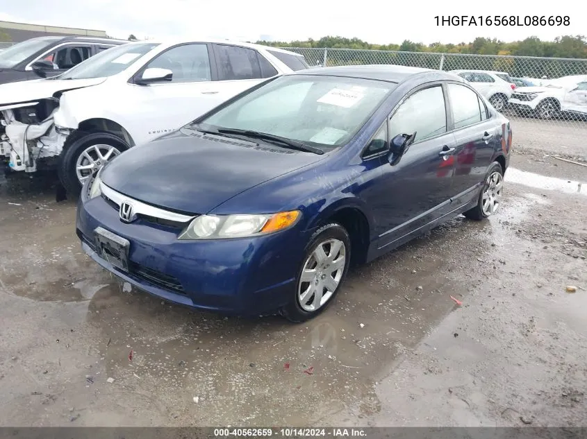 1HGFA16568L086698 2008 Honda Civic Lx