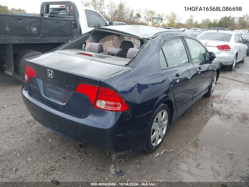 1HGFA16568L086698 2008 Honda Civic Lx