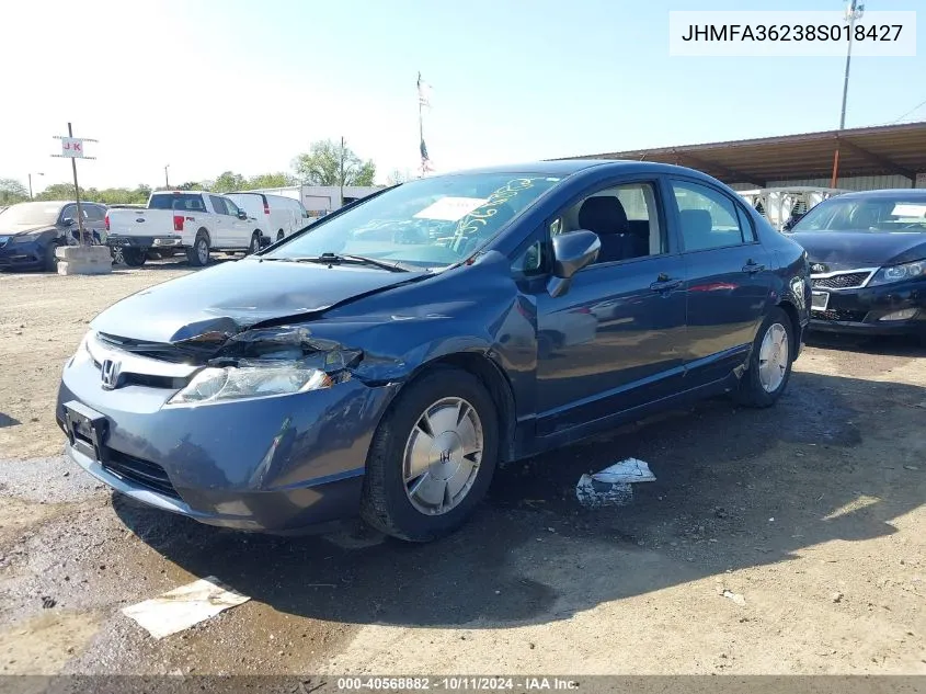 JHMFA36238S018427 2008 Honda Civic Hybrid