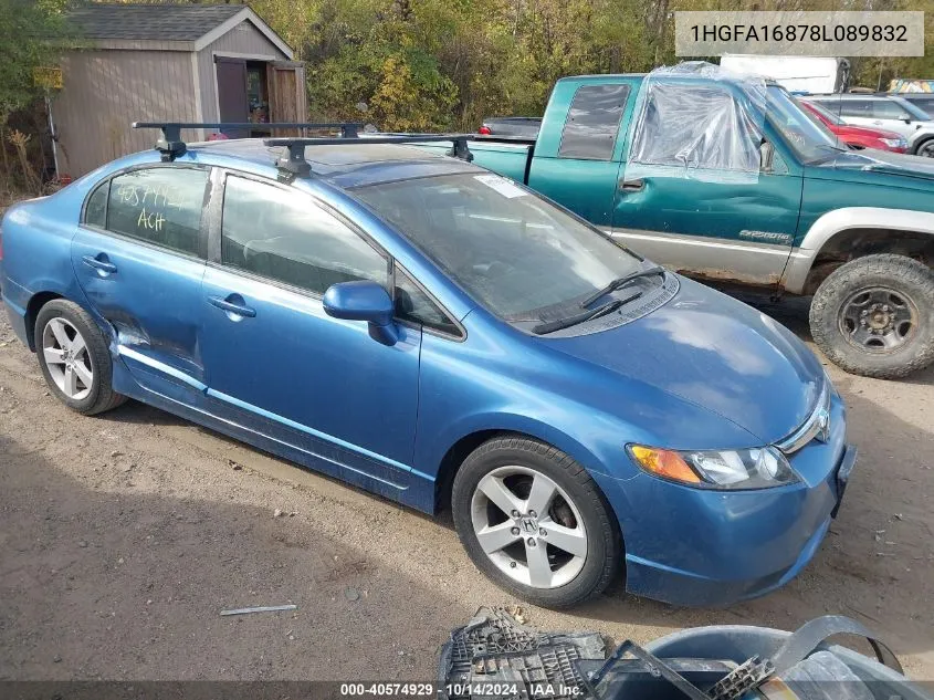 1HGFA16878L089832 2008 Honda Civic Ex