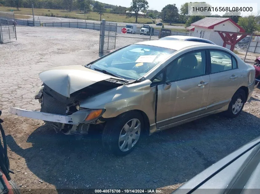 2008 Honda Civic Lx VIN: 1HGFA16568L084000 Lot: 40575708