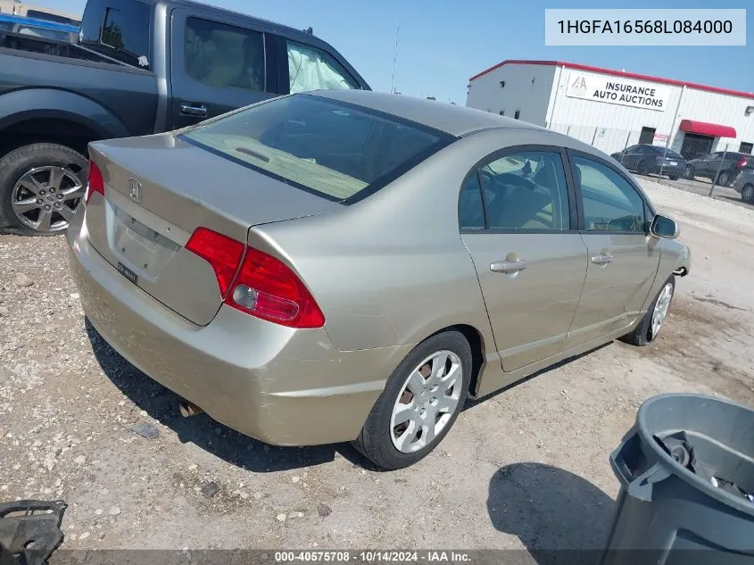 1HGFA16568L084000 2008 Honda Civic Lx