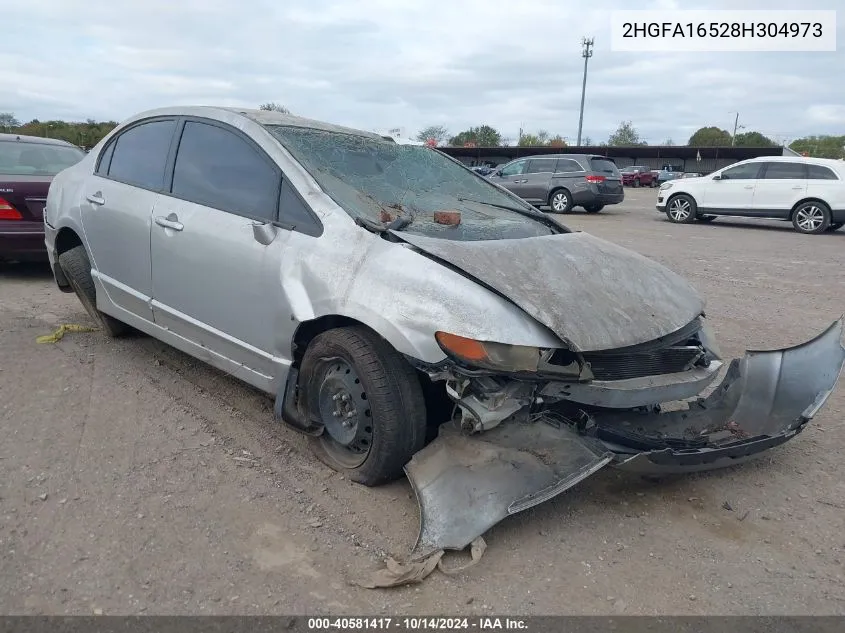 2008 Honda Civic Lx VIN: 2HGFA16528H304973 Lot: 40581417