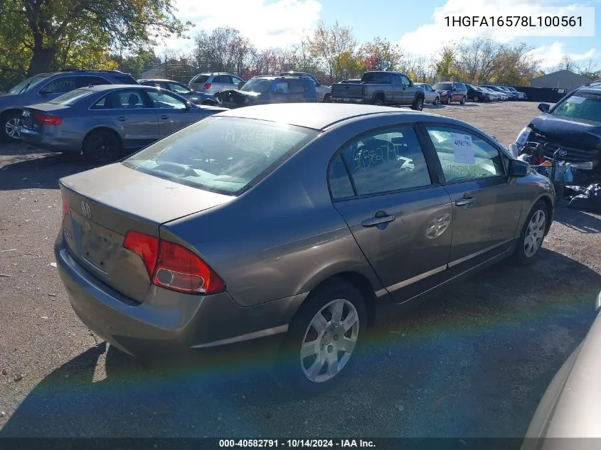 1HGFA16578L100561 2008 Honda Civic Lx