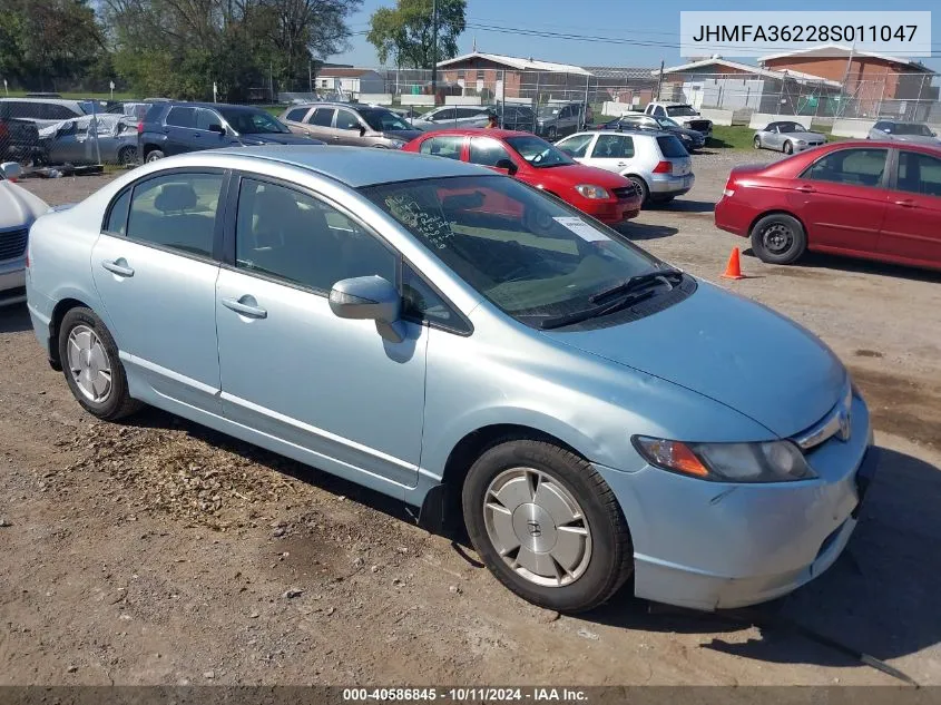 JHMFA36228S011047 2008 Honda Civic Hybrid