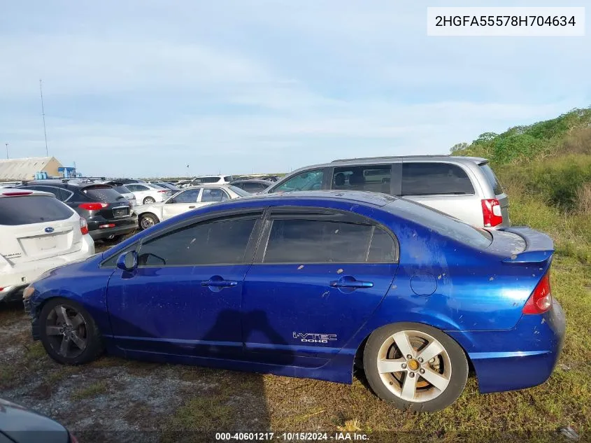 2HGFA55578H704634 2008 Honda Civic Si/Si Mugen