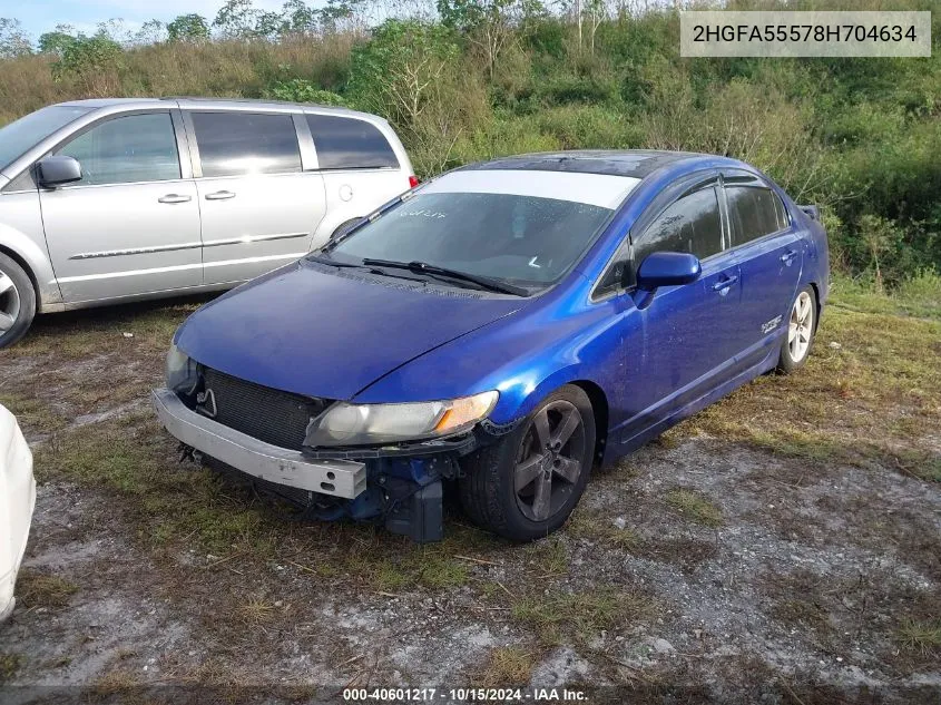 2HGFA55578H704634 2008 Honda Civic Si/Si Mugen